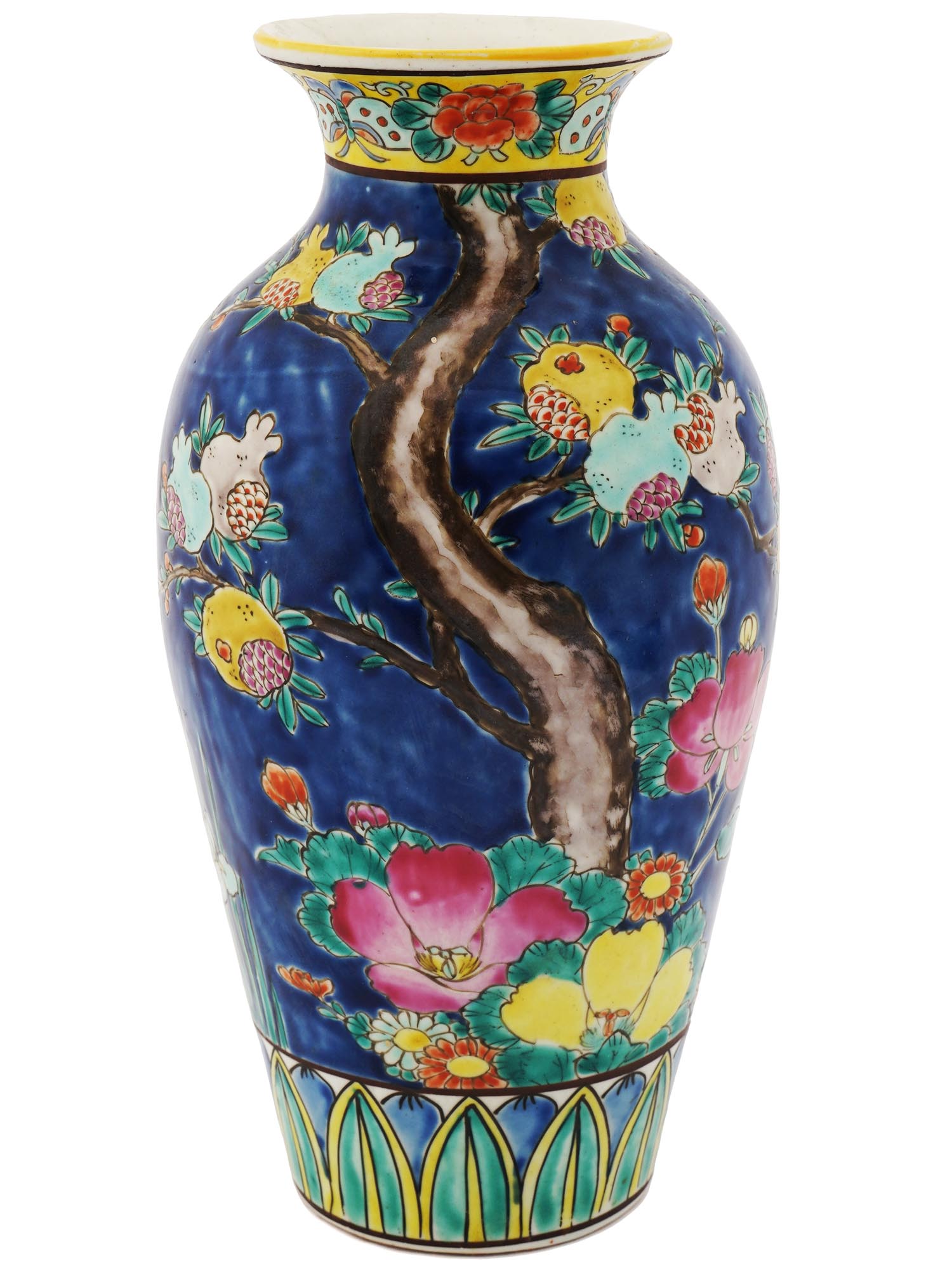 ANTIQUE CHINESE QING HAND PAINTED PORCELAIN VASE PIC-0